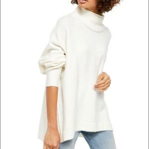 Free People Mock neck White Sweater